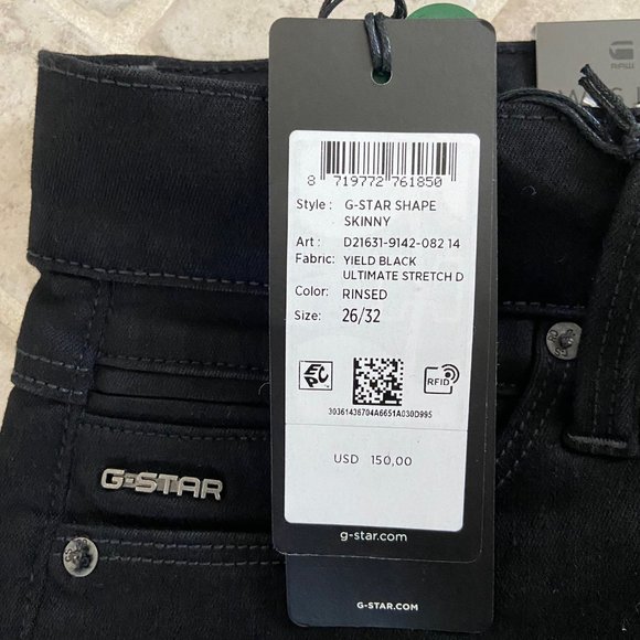 G-STAR SHAPE HIGH SUPER SKINNY JEANS Women's, NWT (New with tags), W26 L32 - Picture 5 of 7